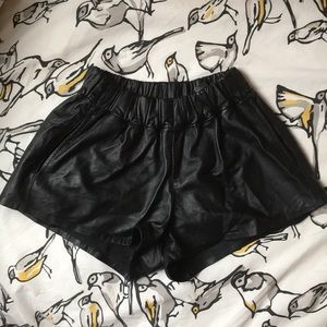 Rag & Bone / Leather Athletic Shorts